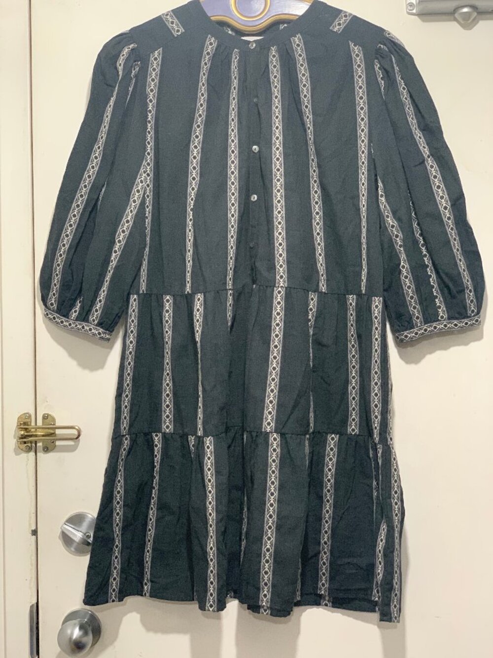 VELVET BY GRAHAM & SPENCER STRIPED RUFFLED MIDI DRESSES SIZE L/XL